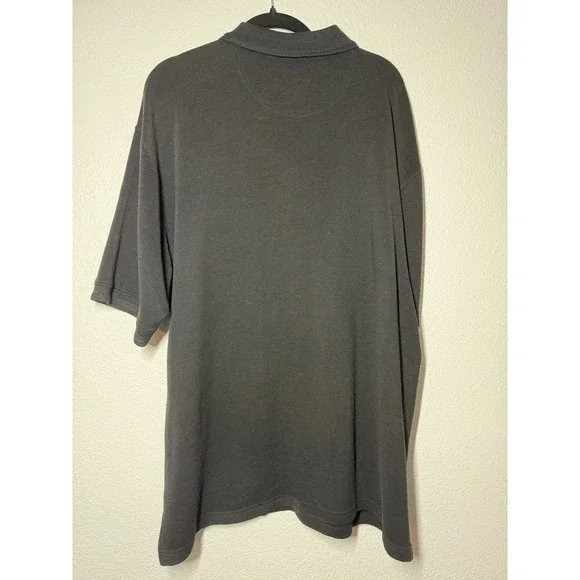 Tommy Bahama Mens XL Silk Cotton Ribbed Knit Polo Shirt Charcoal Grey - Picture 8 of 8